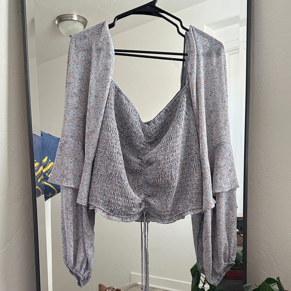 Arula Smocked Paisley Blouse – Size C (Like 2X)